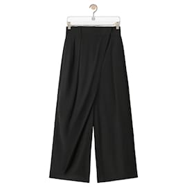 Pantalones de Algodón Cortos Envueltos Negros - Loewe