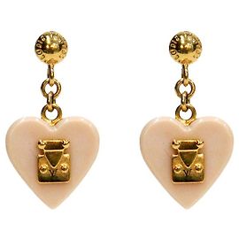 Louis Vuitton Lockme Heart Ohrringe aus Gold