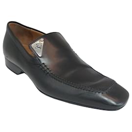 Louis Vuitton Square Toe Calf Black Men's Loafers
