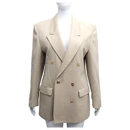 Burberry Beige Jacke mit Knopfdetails für Damen