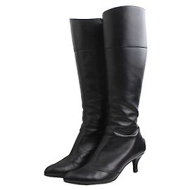 Bally Botas Largas de Cuero Negro