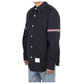 Camicia in nylon con fascia a tre strisce - Thom Browne