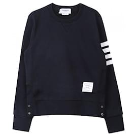 Sweatshirt aus Loopback-Jersey mit Bar Stripe RWB - Thom Browne