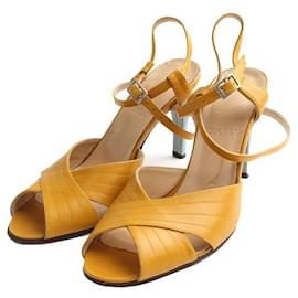 Sandali con cinturino aperto senape - Bally