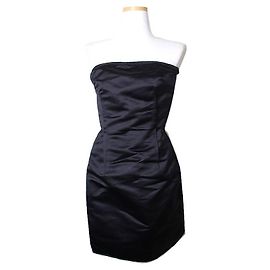 Dolce & Gabbana Vestido tubo de satén negro Dolce Gabbana