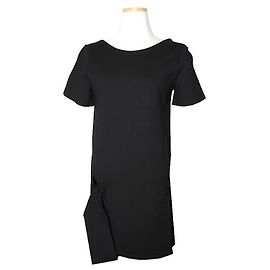Maison Martin Margiela Schwarzes Kleid mit U-Ausschnitt