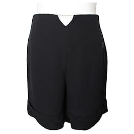 Pantaloni Bermuda in Seta Neri - Chanel