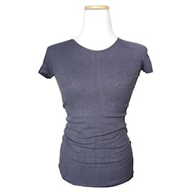 Chanel Strick-T-Shirt in Anthrazitgrau