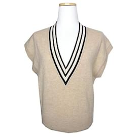 Beige Woll-Kaschmir-Weste - Sandro