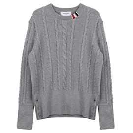 Lässiger Kabelpullover aus Wolle - Thom Browne