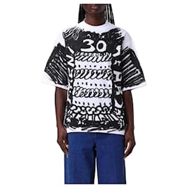 Schwarzes T-Shirt mit Druck - Marni