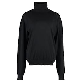 Wollpullover mit Rollkragen und Logo - Saint Laurent