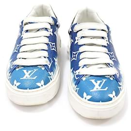 Louis Vuitton Damen Sneakers Escale aus Monogramm-Canvas in Blau