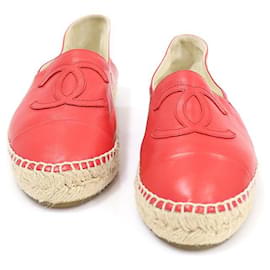 Chanel Espadrillas in pelle rossa da donna