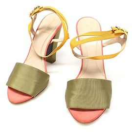 Fendi Sandali da donna con logo FF in satin multicolore