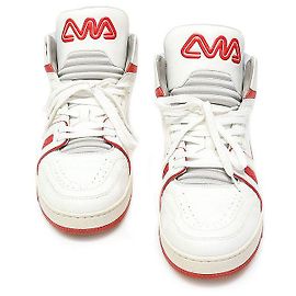 Louis Vuitton Sneaker da uomo LV Trainer Mid-Top di Virgil Abloh in pelle di vitello bianca