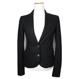 Burberry Kurze Jacke aus Wollmischung in Anthrazitgrau Blue Label