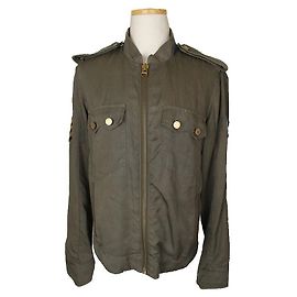 Zadig & Voltaire Chaqueta de epaulettes bordada con calavera caqui