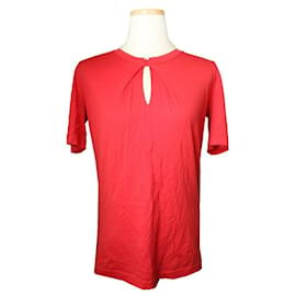 Camiseta de algodão vermelho com pregas XS - Louis Vuitton