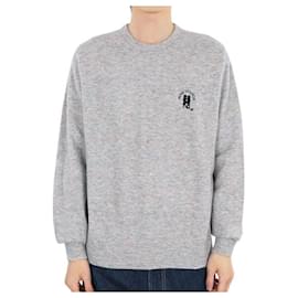 Pullover in alpaca con logo per uomo (Grigio chiaro) DHH - Acne
