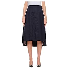 Thom Browne Falda plisada hasta la rodilla de twill