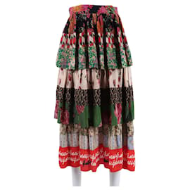 Falda de seda Gucci