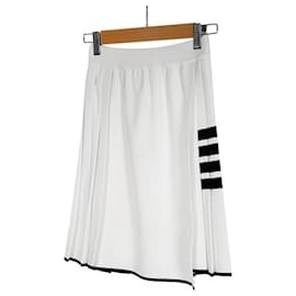 Falda mini plisada Milano Stitch para mujer Thom Browne blanca