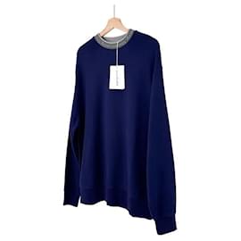 Oversized Sweatshirt mit Ton Full Neck Logo für Herren von Acne Studios - Marineblau