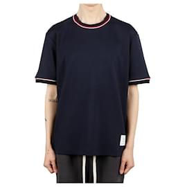 Kurzarm-T-Shirt mit RWB-Besatz - Thom Browne