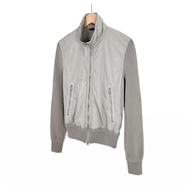 Tom Ford Giacca imbottita in lana per uomo con collo alto e pannello con zip di lusso - Grigio