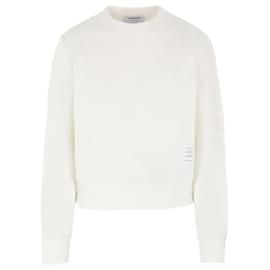 Gestreifter Reverse Loopback Sweatshirt - Thom Browne