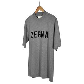 Graues Oversized-T-Shirt mit Jubiläumslogo für Herren von Fear Of God Ermenegildo Zegna