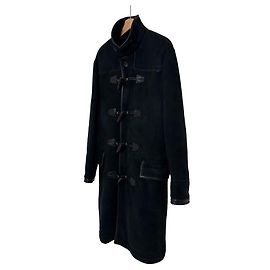 Tom Ford Schwarzer Duffle-Mantel in Senfgelb