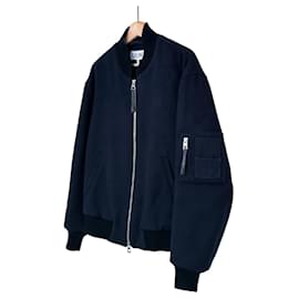 Giacca bomber in lana Anagram da uomo Loewe blu navy