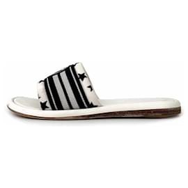 Louis Vuitton Pantofole piatte con chiusura magnetica Bianche