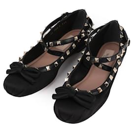 Valentino Ballerine in Satin Rockstud per Donne