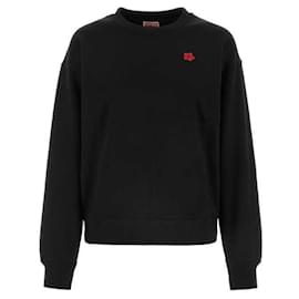 Sweatshirt mit Blumenstickerei - Kenzo