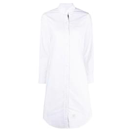 Vestido Camisa con Placket de Grograine Oxford - Thom Browne