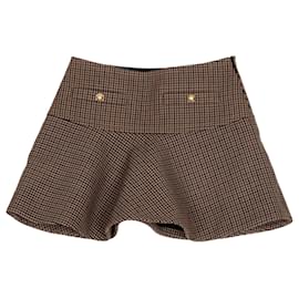 Falda Mini de Cuadros Pied-de-Poule Talla - Céline