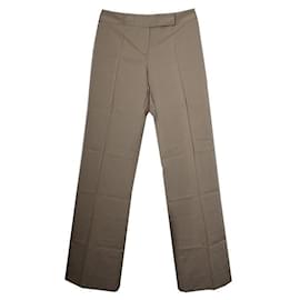 Valentino Pantalones de mezcla de algodón marrón camello