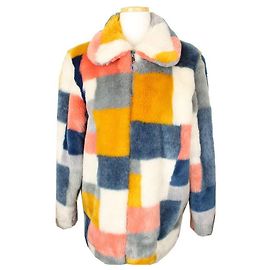 Stella Mc Cartney Giacca zip in eco pelliccia color block Stella McCartney Kids Anni Adulto