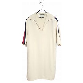 Gucci Abito a Maniche Corte Web Stripe