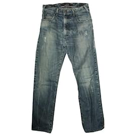 Herren-Denim-Hose Armani Jeans blau mit beschädigter Waschung