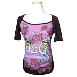 Psychedelisches Braunes T-Shirt - Dolce & Gabbana