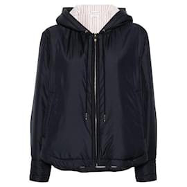 Chaqueta con capucha de nylon ultra ligero rellena de plumón técnico - Thom Browne
