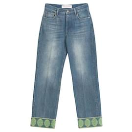 Pantalones de denim con ribete de jacquard - Valentino
