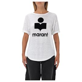 Camiseta de lino con logotipo - Isabel Marant