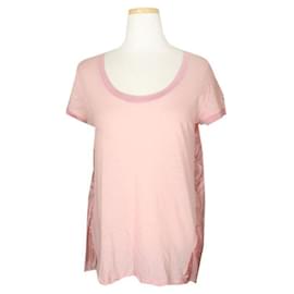 Rogipink Kurzarm-Top mit Raffung hinten - Moncler