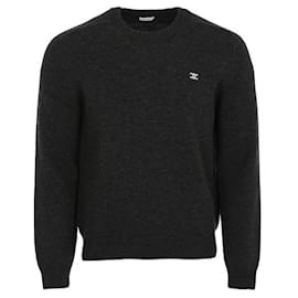 Dreifarbiger bestickter Woll-Kaschmir-Pullover - Céline