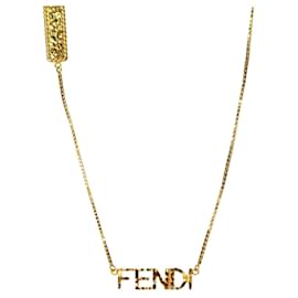 Collana in oro con lettering - Fendi
